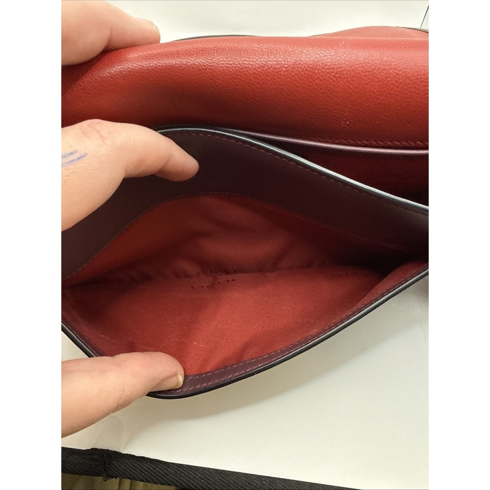 2017 Coach 75th Anniv Dinky Maroon Leather Crossbody Re-Edition 57325 - Picture 11 of 14